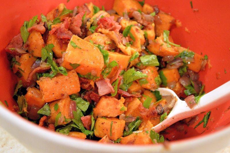 Roasted Sweet Potato and Red Onion Tart