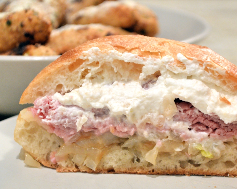 Roasted Garlic and Horseradish Cream Roast Beef Sandwiches Savory