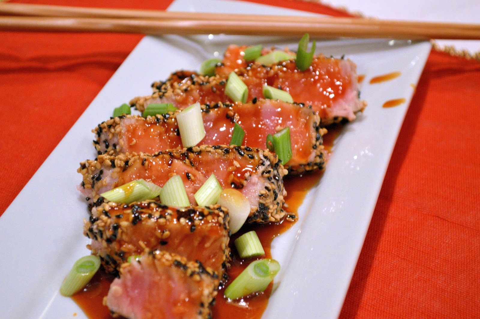 Teriyaki Tuna with Volcano Sauce Savory Experiments