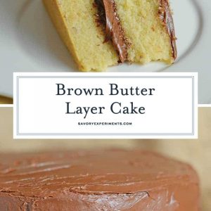 Brown Butter Cake collage for pinterest