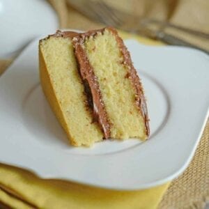 Browned Butter Layer Cake Recipe - Layers of rich, buttery cake with decadent chocolate mousse and chocolate buttercream frosting. www.savoryexperiments.com