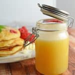 Dutch Honey Syrup Recipe - a homemade syrup for pancakes, waffles, French toast, biscuits or even vanilla ice cream! It is a family favorite!