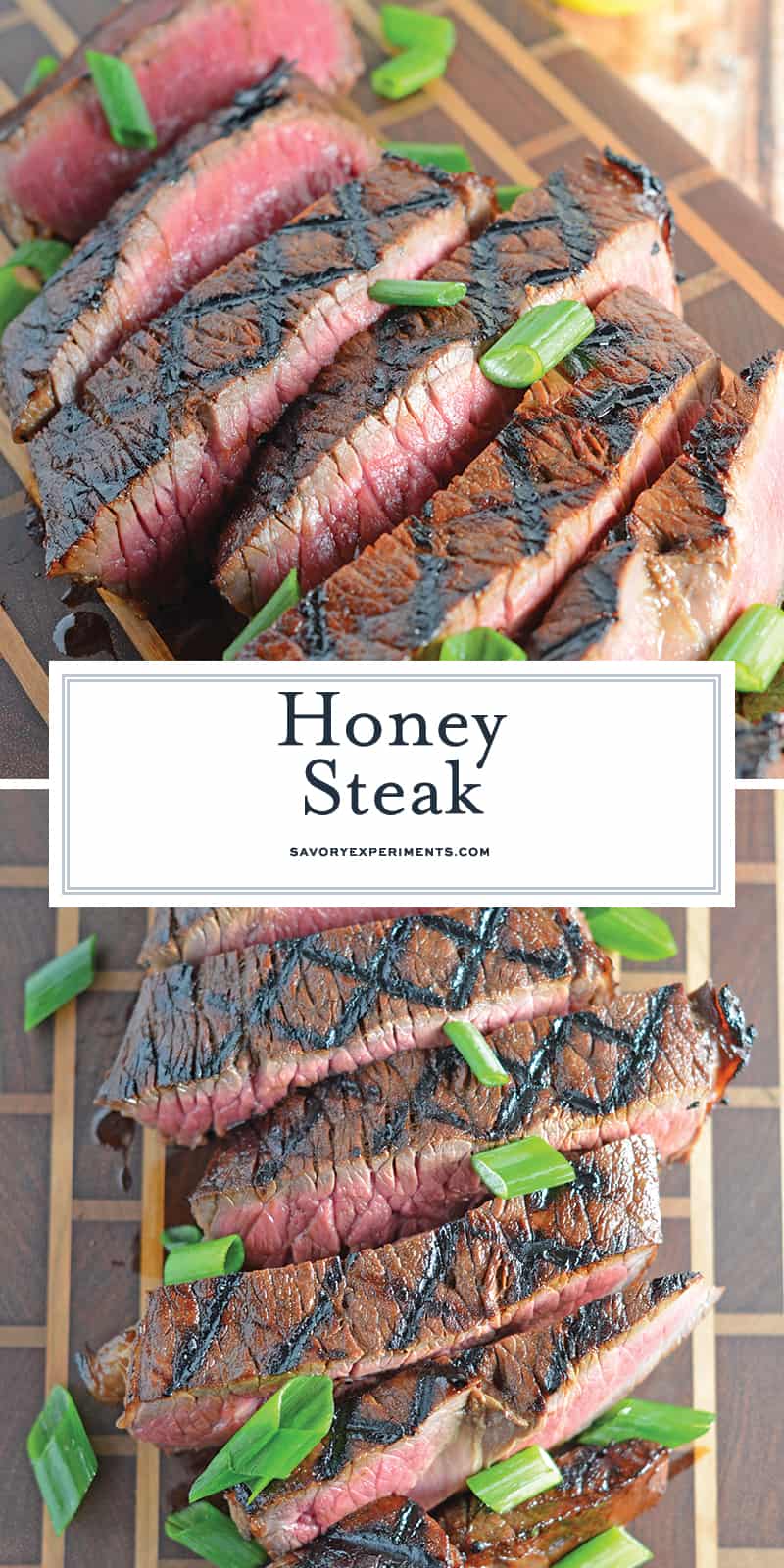 Honey Steak is one of the best beef on the grill recipes using an easy beef marinade. Plus... grilling steak tips! #steakonthegrill #bestbeefmarinade www.savoryexperiments.com