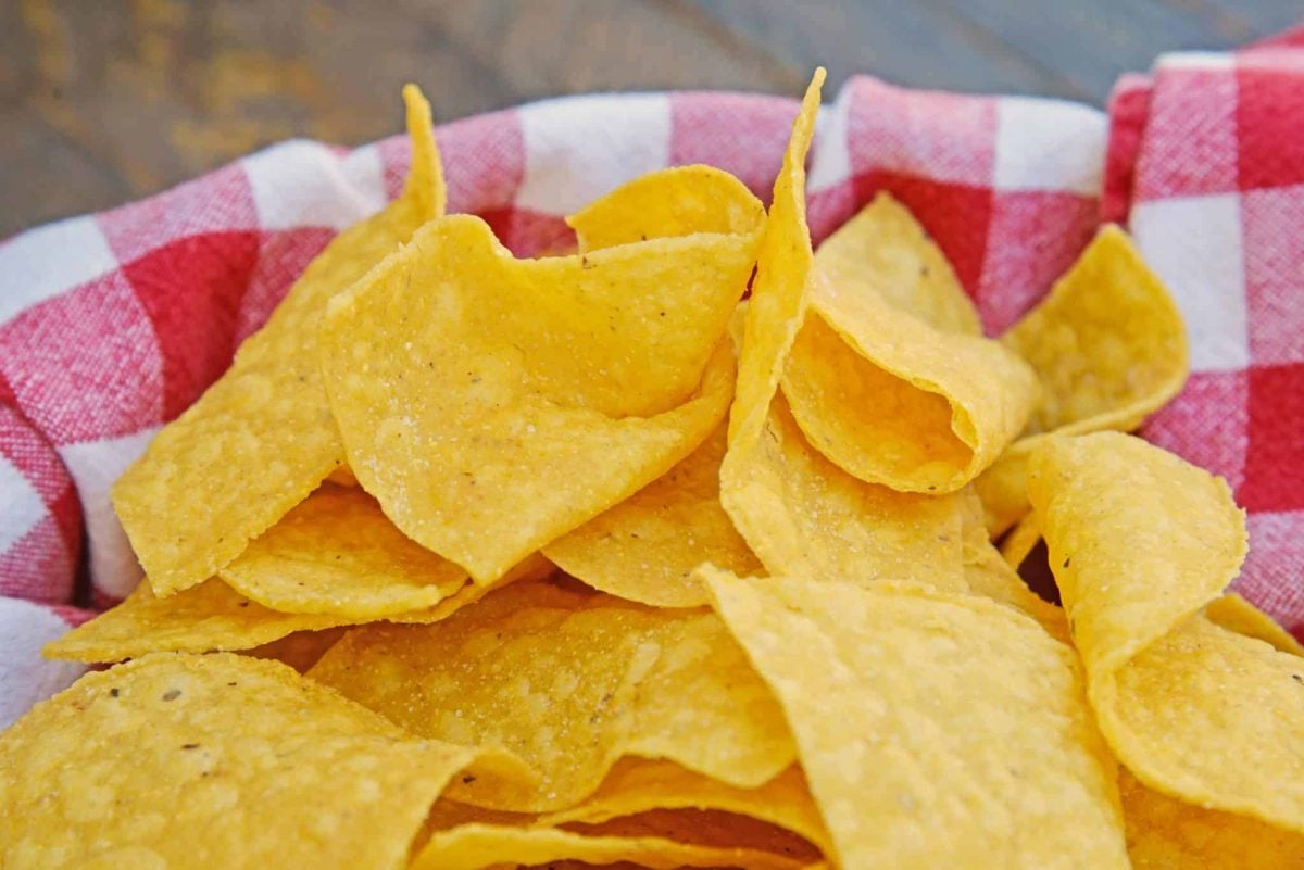 Close up of Homemade Tortilla Chips