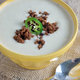 White Queso Dip is an easy appetizer that is perfect for parties or watching the big game! This Mexican cheese dip is the BEST cheese dip you will ever make! #whitequesodip #mexicancheesedip #mexicanwhitecheesedip www.savoryexperiments.com