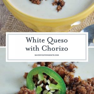 White Queso Dip is an easy appetizer that is perfect for parties or watching the big game! This Mexican cheese dip is the BEST cheese dip you will ever make! #whitequesodip #mexicancheesedip #mexicanwhitecheesedip www.savoryexperiments.com