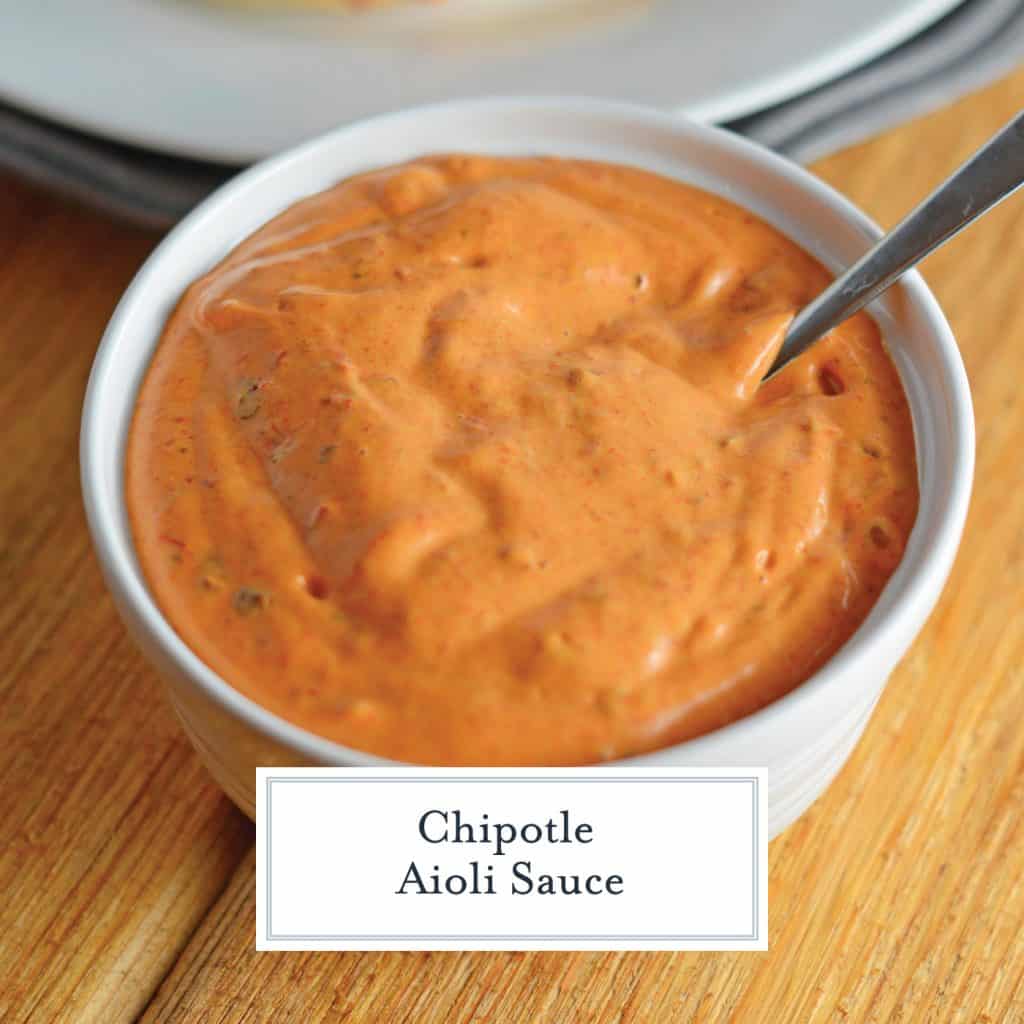 Creamy Chipotle Aioli is a quick and zesty sauce perfect for dipping or spreading on sandwiches. An easy sauce perfect for any meal! #aiolirecipe #chipotleaioli www.savoryexperiments.com