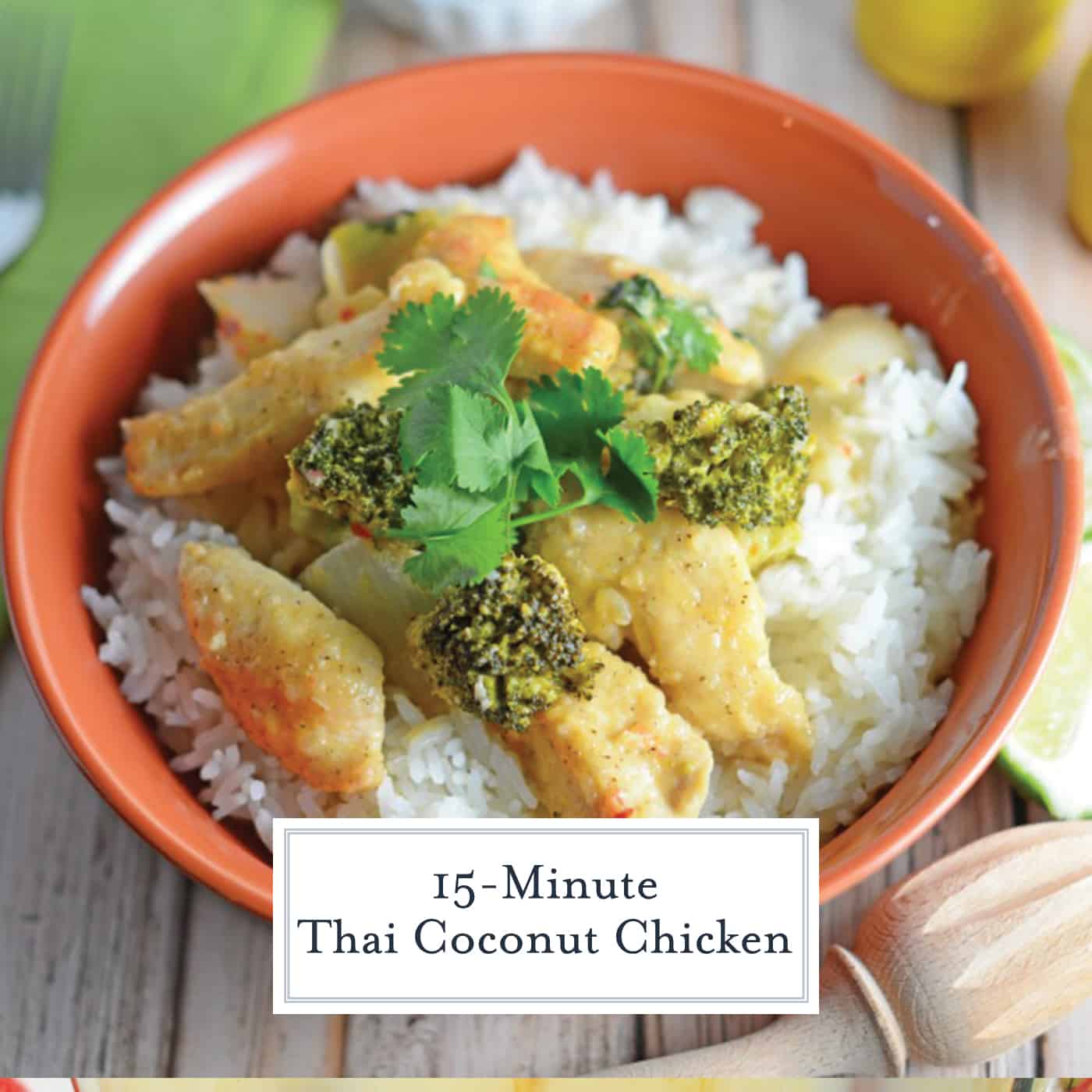 Thai Coconut Chicken is a easy dinner recipe made with coconut milk, broccoli, ginger and more flavorful spices. Dinner is ready in just 20 minutes! #thaichicken #30minutemeals #easychickenrecipes www.savoryexperiments.com 