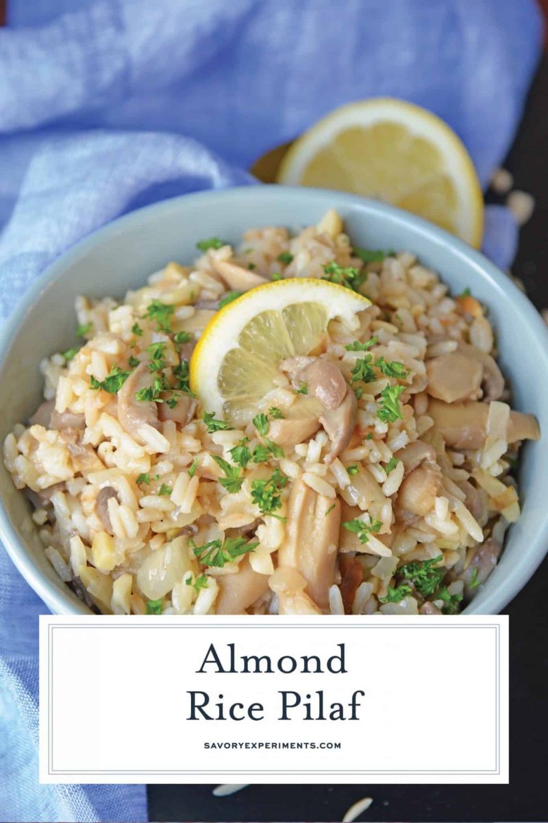 close up of Almond Rice Pilaf 