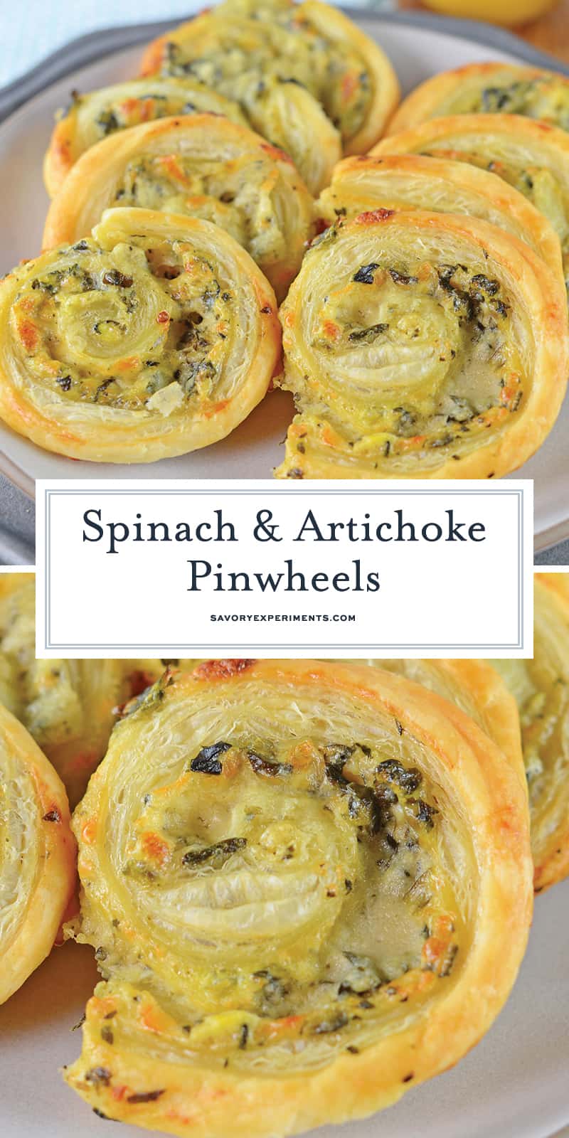 Spinach and Artichoke Pinwheels - An Easy Puff Pastry Appetizer Recipe