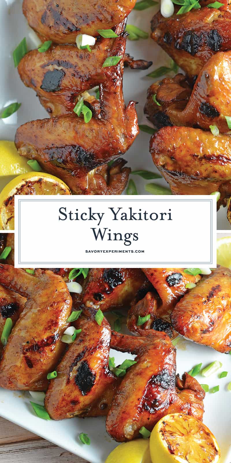 Easy Yakitori Chicken Recipe - a classic Japanese dish that uses only 5 ingredients for a sweet and savory simple marinade. Make chicken on the grill or bake in the oven! #yakitorichicken #grilledchicken www.savoryexperiments.com