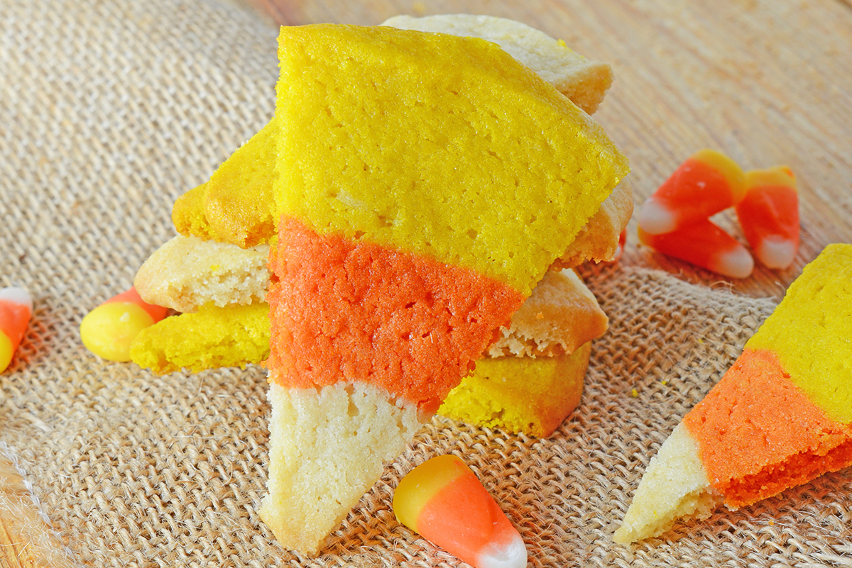 standing candy corn cookie