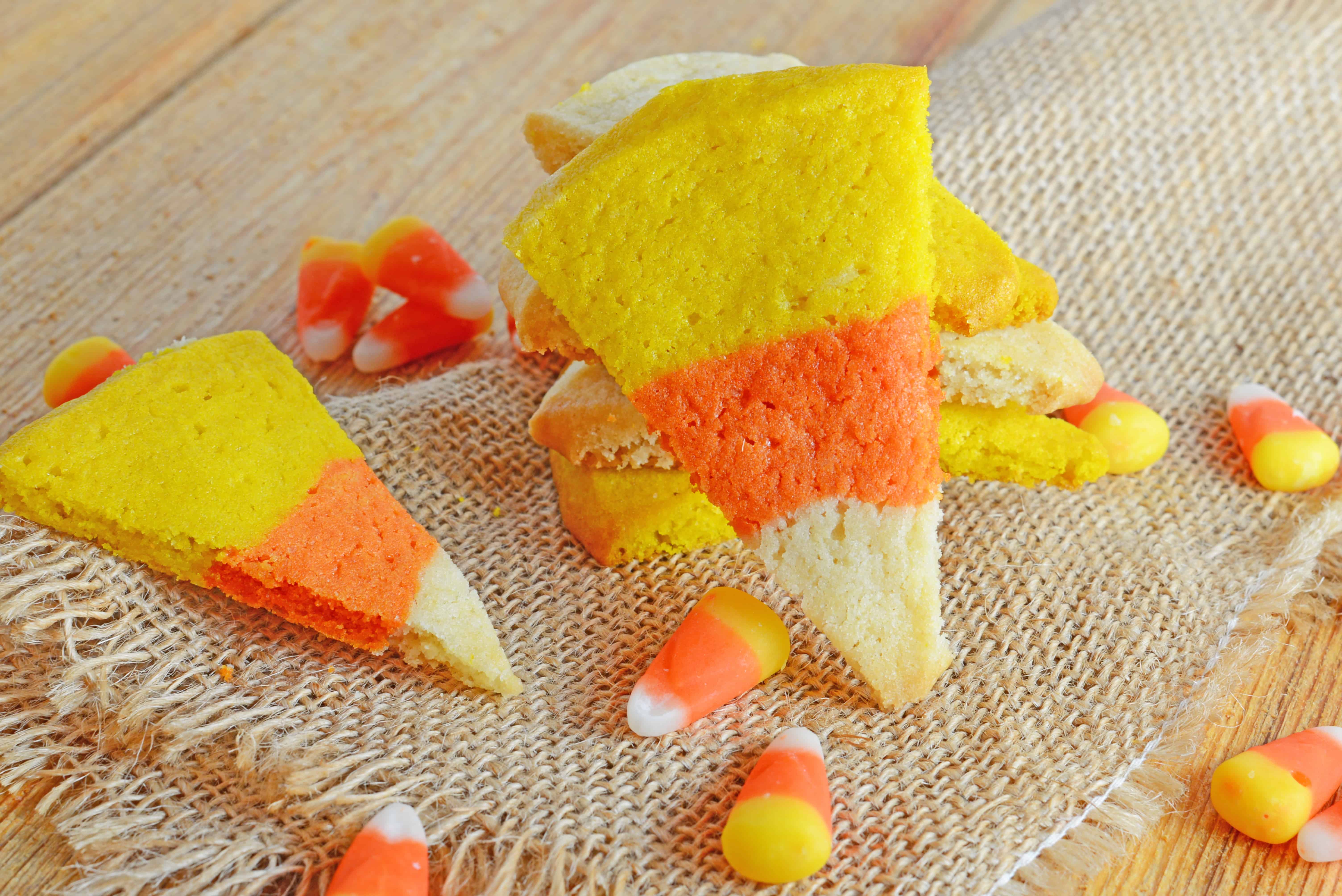 Candy Corn Sugar Cookies are the perfect Halloween Cookie! 