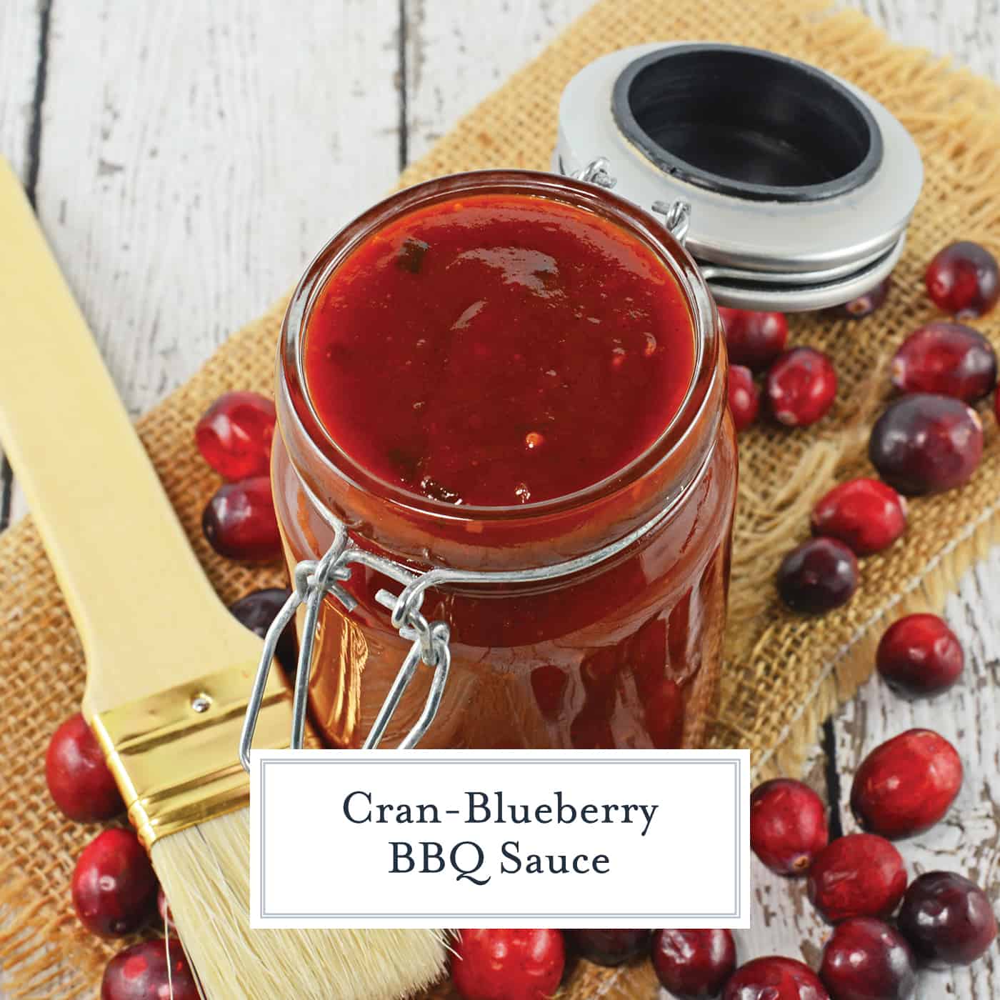 Cran Blueberry BBQ Sauce is a zesty sauce for grilled chicken, seafood or even vegetables. Sweet with a little bit of tang and a spike of coffee. ##BBQsaucerecipe #homemadeBBQsauce www.savoryexperiments.com