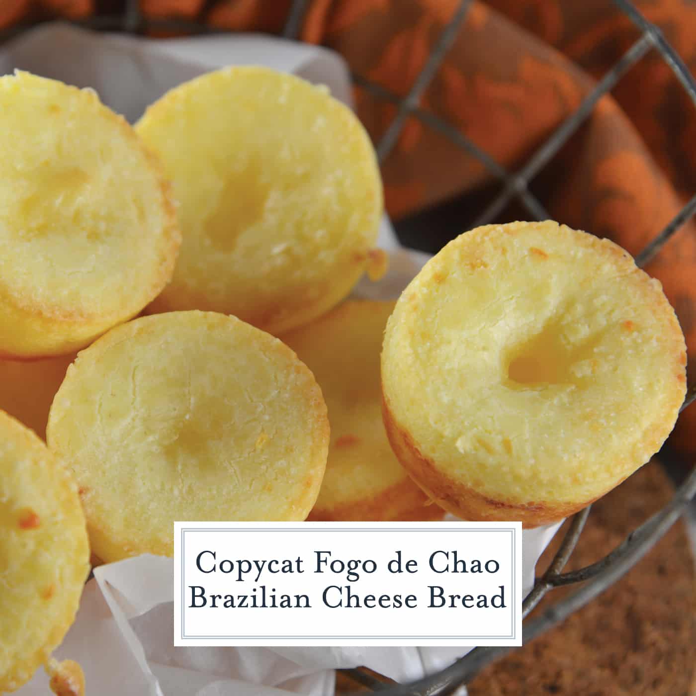 Fogo de Chao Rolls, also known as Brazilian cheese puff bread, are easier to make at home than you think. This gluten-free bread is also yeast free and only takes 30 minutes!  #fogodechaorolls #braziliancheesebread www.savoryexperiments.com