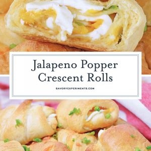 collage of jalapeno popper crescent rolls for pinterest