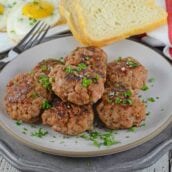 Stack of Homemade Breakfast Sausage patties