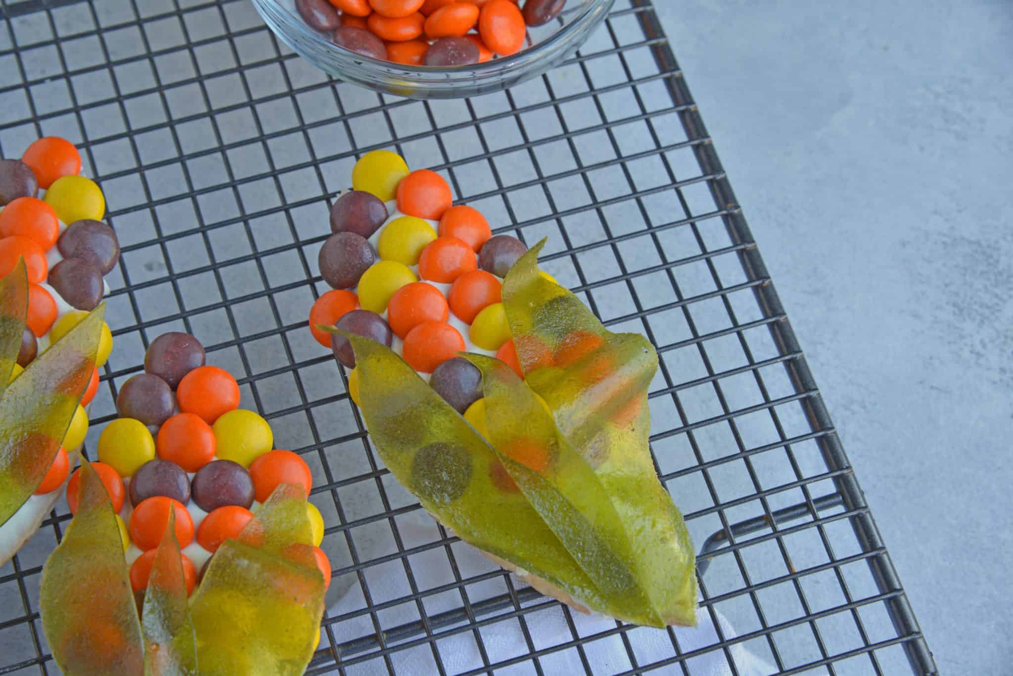 Thanksgiving Cookies are super cute sugar cookie cutouts that can be made alongside your Thanksgiving Turkey Cookies!