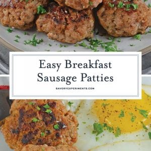 Homemade Breakfast Sausage is super easy using my proprietary blend of breakfast sausage seasoning. Add eggs and toast to complete your delicious breakfast. #breakfastsausagerecipe #breakfastsausageseasoning #homemadebreakfastsausage www.savoryexperiments.com
