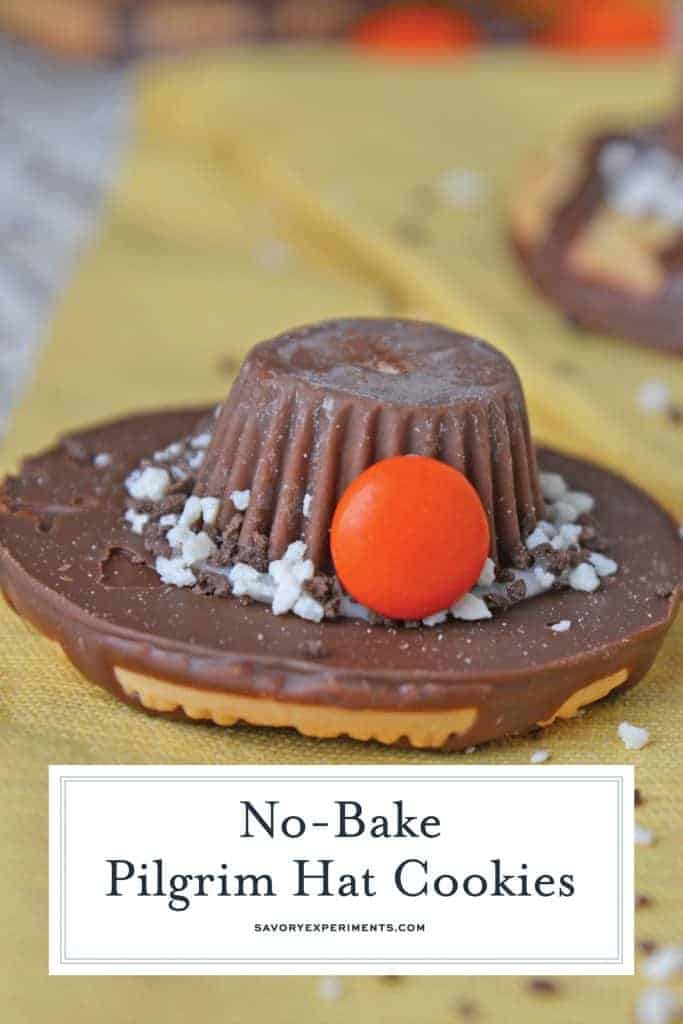 Pilgrim hat cookies for Thanksgiving 