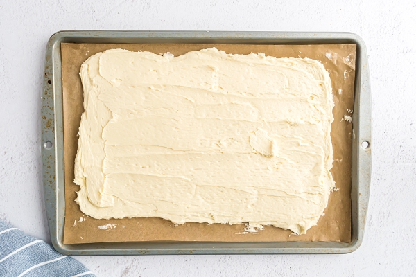butter on a rimmed baking sheet