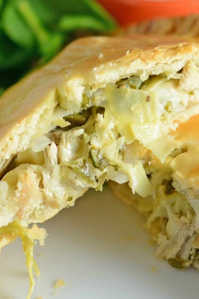 artichoke chicken hand pie