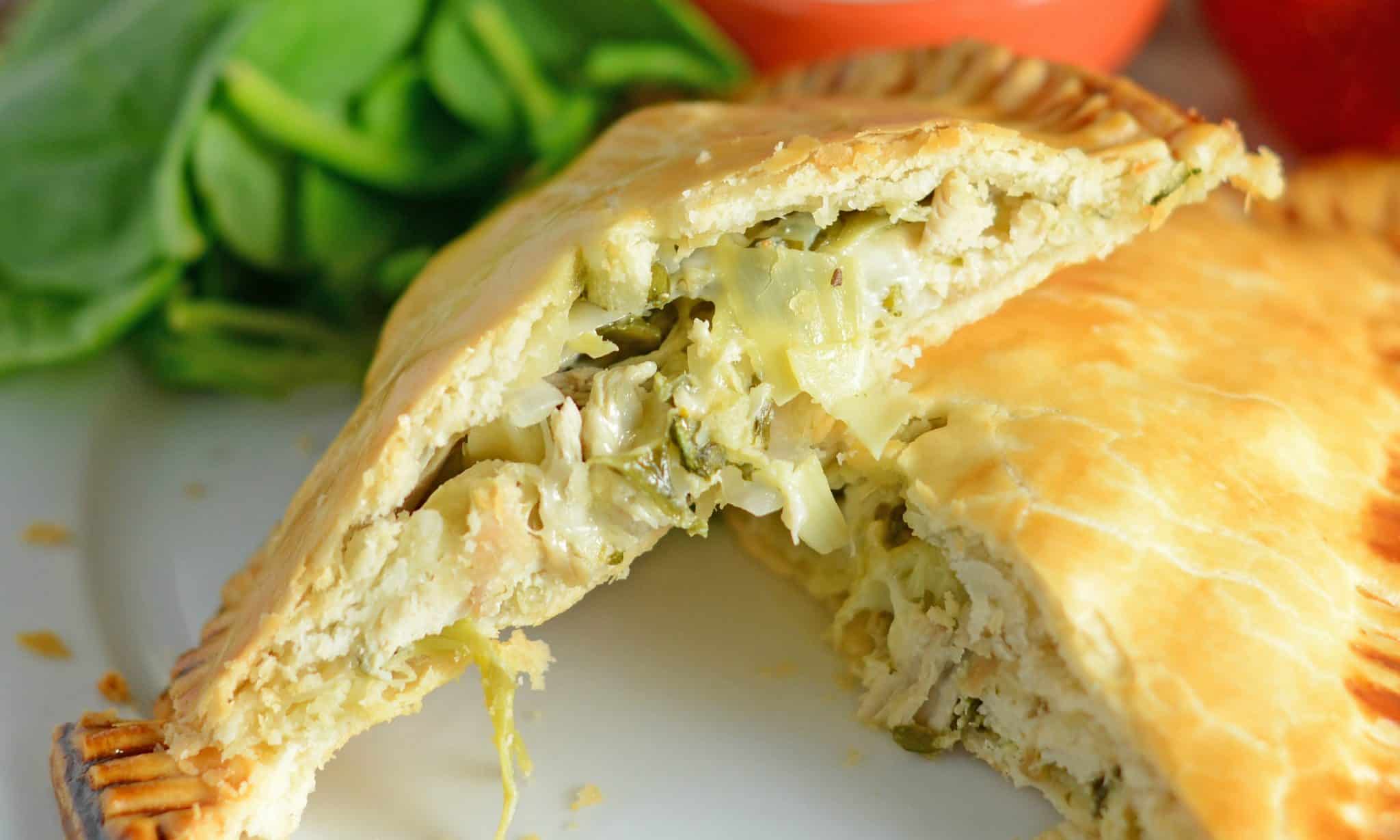 artichoke chicken hand pie