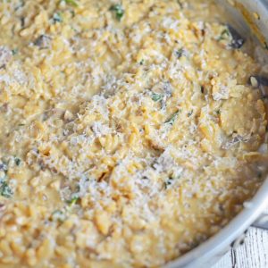 This Creamy Mushroom Risotto Recipe shows you how to make risotto in a simple, delectable way! Mushroom risotto is a creamy and lavish dish loaded with flavor! #risottorecipes #mushroomrisotto #whatisrisotto www.savoryexperiments.com