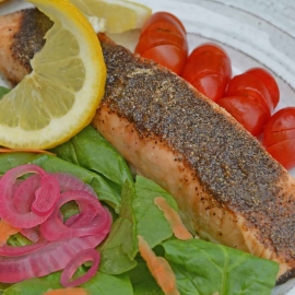 Pastrami Salmon Rub is a blend of the perfect salmon seasoning! Not only for baked salmon, this rub also work for grilled salmon and salmon kabobs!