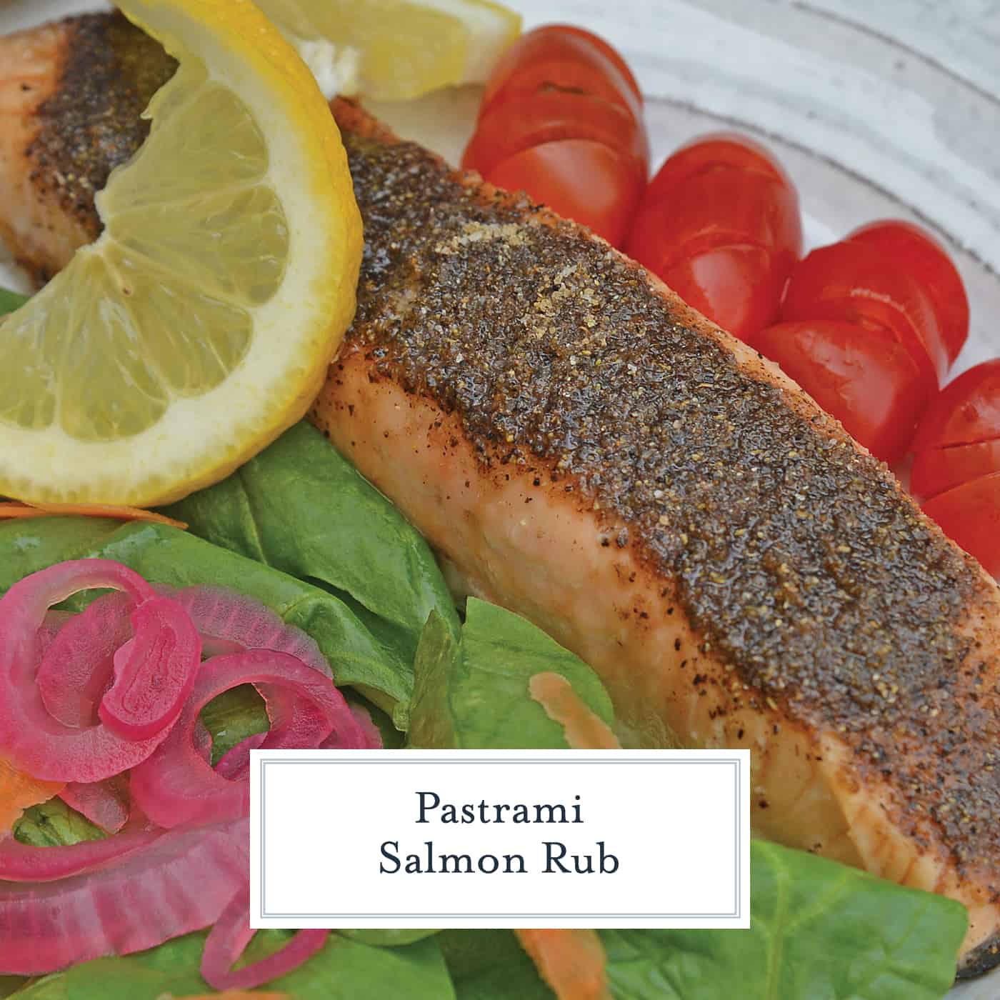 Pastrami Salmon Rub is a blend of the perfect salmon seasoning! Not only for baked salmon, this rub also work for grilled salmon and salmon kabobs! #salmonrub #bakedsalmon #pastramirub www.savoryexperiments.com