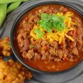 Easy Chili is a spicy mix full of ground beef, Italian sausage and vegetables, but there is a secret ingredient that makes it different from every other chili out there!