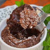 Red Wine Chocolate Lava Cake is so easy to make at home! This molten lava cake comes out of the oven piping hot in just about 30 minutes. #lavacakerecipe #moltenlavacake #chocolatecake www.savoryexperiments.com