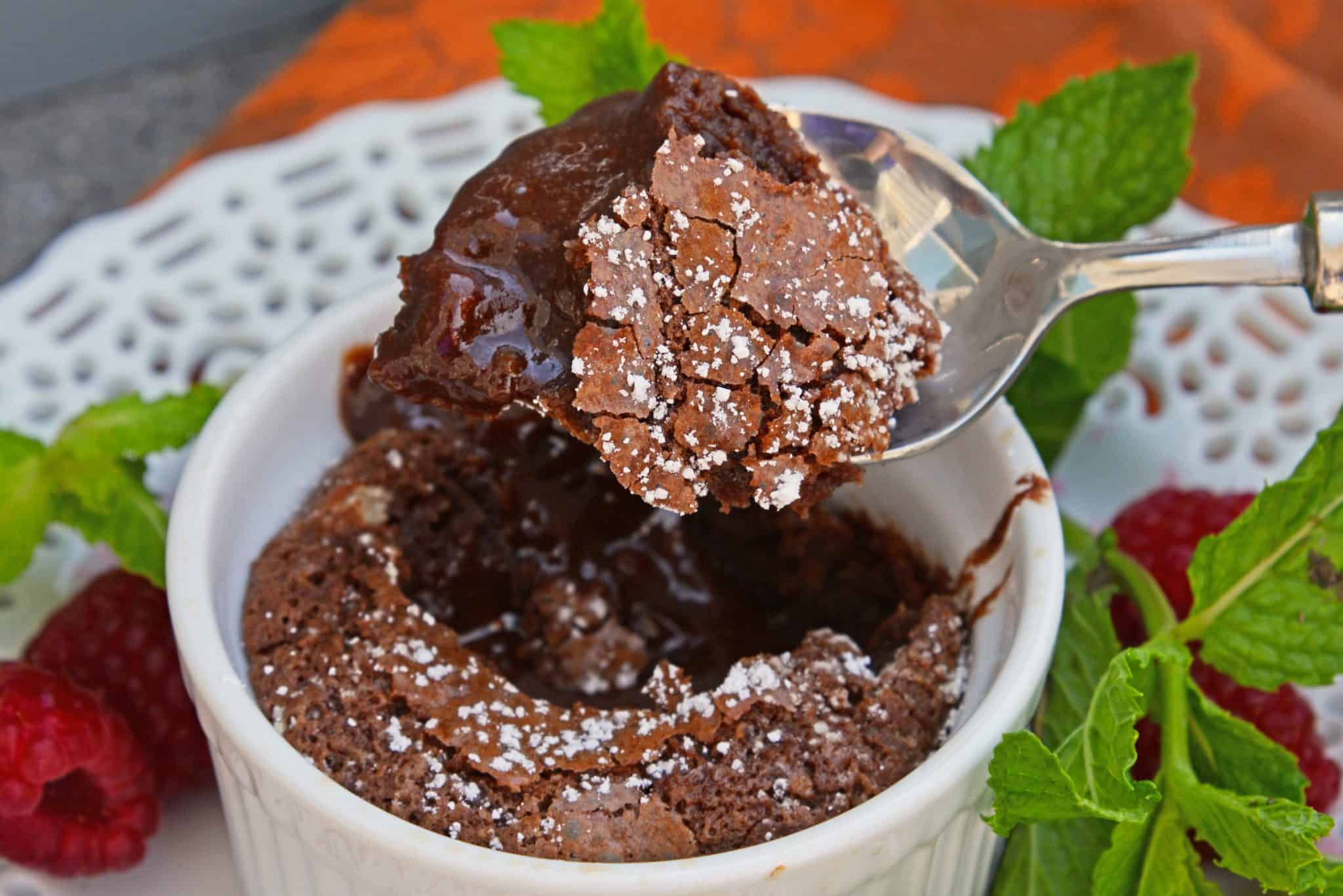 Red Wine Chocolate Lava Cake is so easy to make at home! This molten lava cake comes out of the oven piping hot in just about 30 minutes. #lavacakerecipe #moltenlavacake #chocolatecake www.savoryexperiments.com