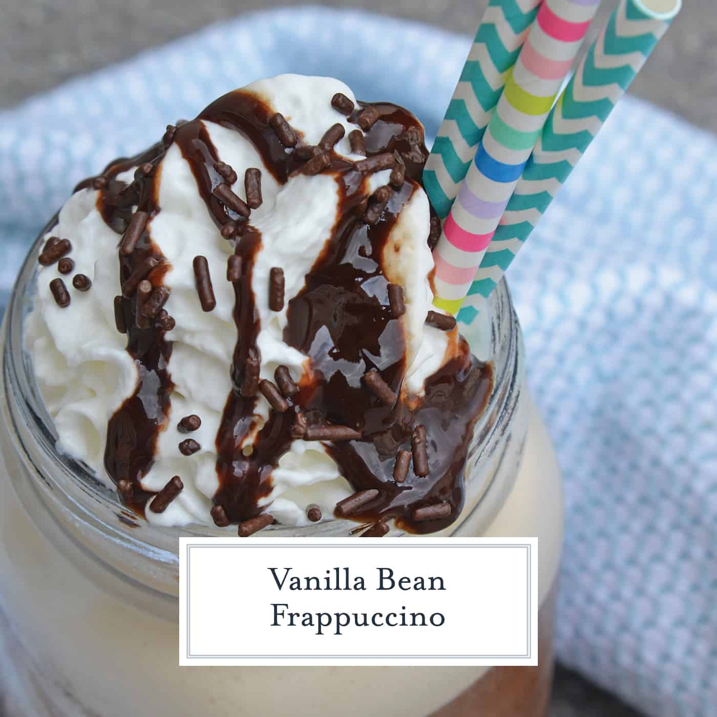 This Vanilla Bean Frappuccino Cocktail is a copycat version of the Starbucks Vanilla Bean Frappuccino that can be made at home to save you money! #vanillabeanfrappuccino #coffeecocktails #vanillacocktails www.savoryexperiments.com