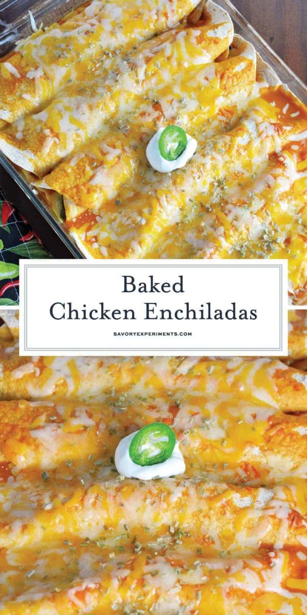 Baked Chicken Enchiladas + VIDEO Easy Rotisserie Chicken Enchiladas