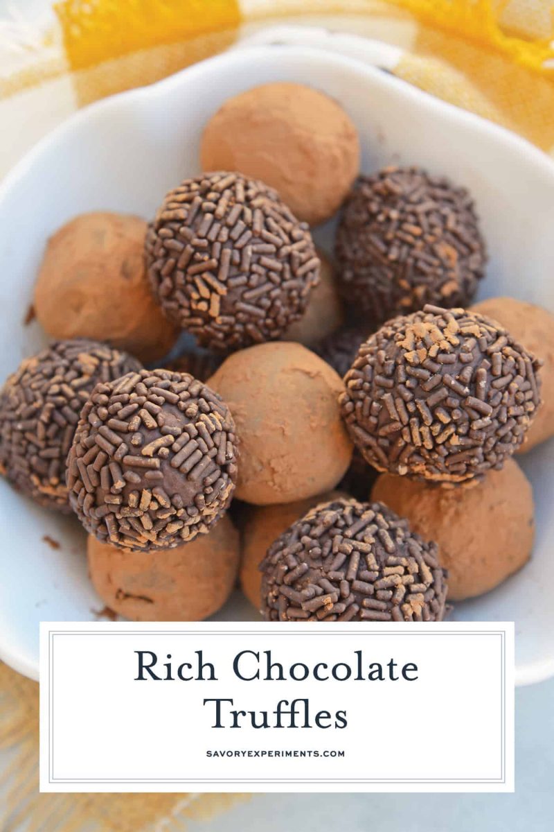 chocolate truffles in a bowl 