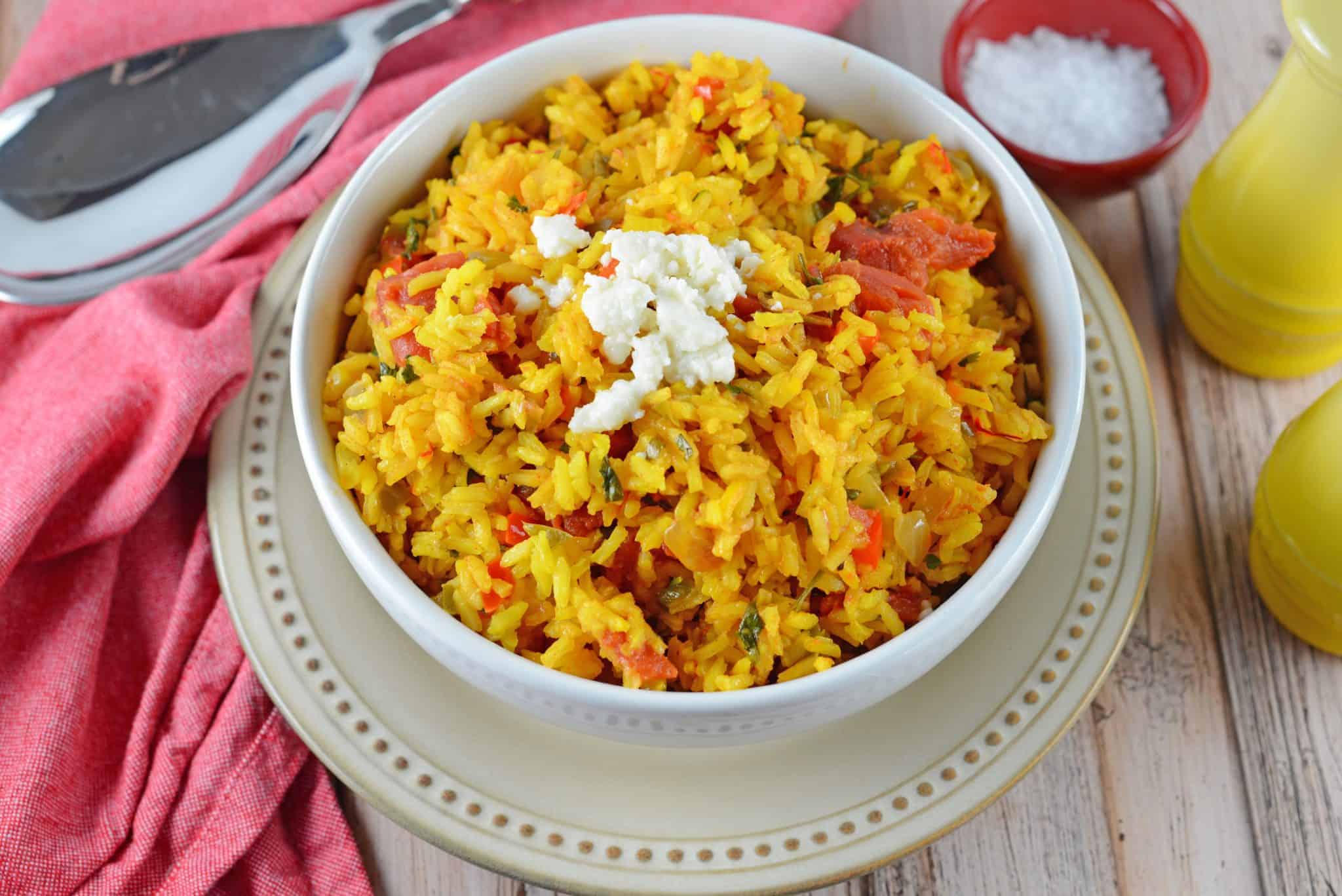 Mexican Rice is a zesty side dish recipe packed with vegetables and flavor. Serve with your favorite Mexican recipes, inside burritos or as its own dish.