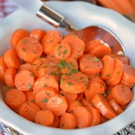 Honey Glazed Carrots are a simple dish with only a handful of ingredients that makes any family table shine! These candied carrots have a sweet & smoky flavor! #honeyglazedcarrots #candiedcarrots www.savoryexperiments.com