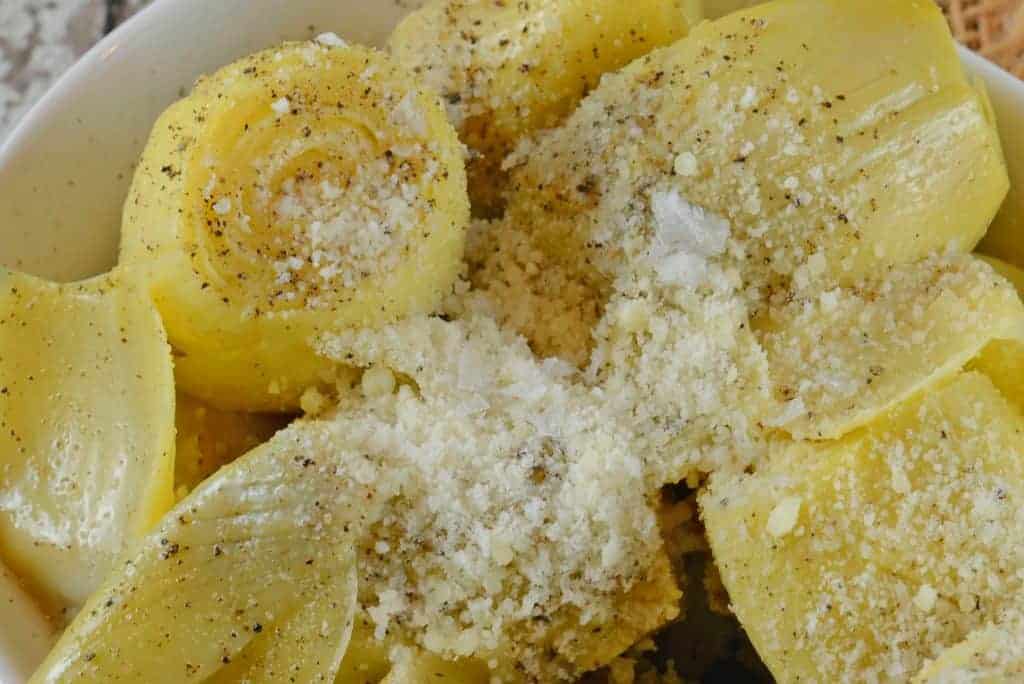 Parmesan Artichoke Hearts A Easy Artichoke Side Dish