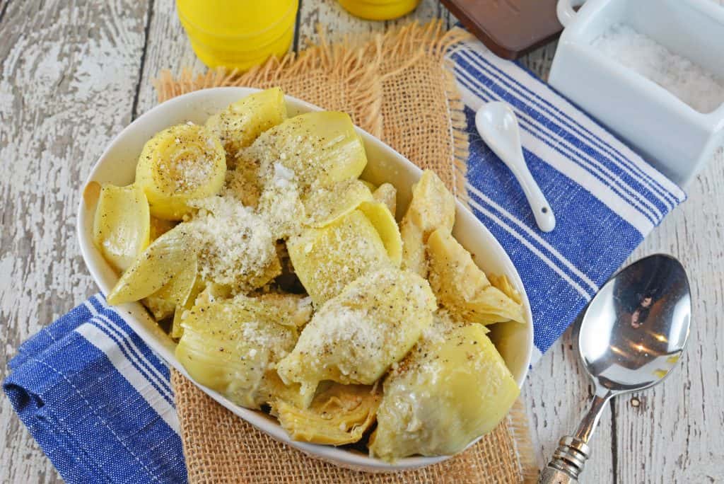 Parmesan Artichoke Hearts A Easy Artichoke Side Dish