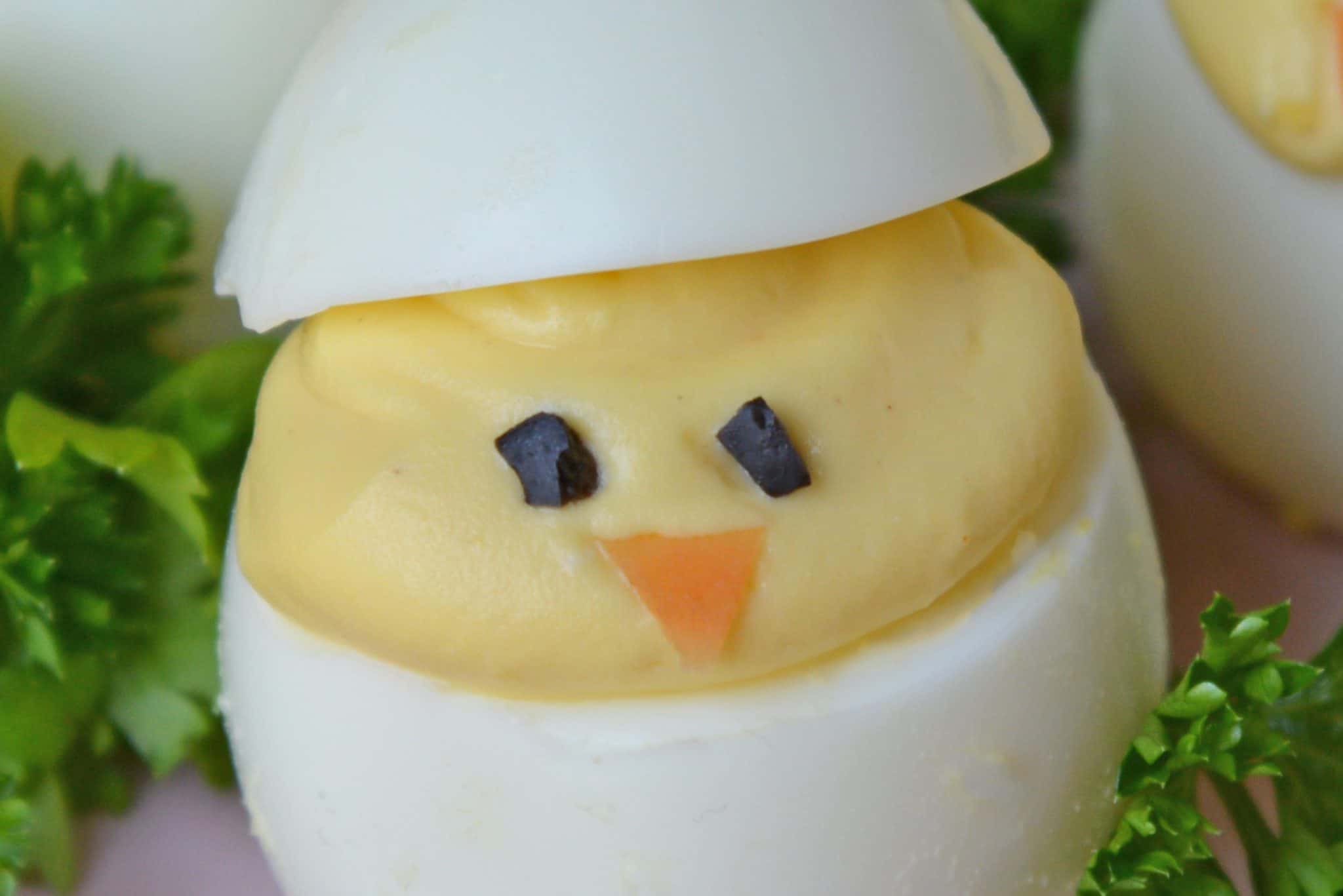 Easter Egg Recipe - Deviled Egg Chicks 