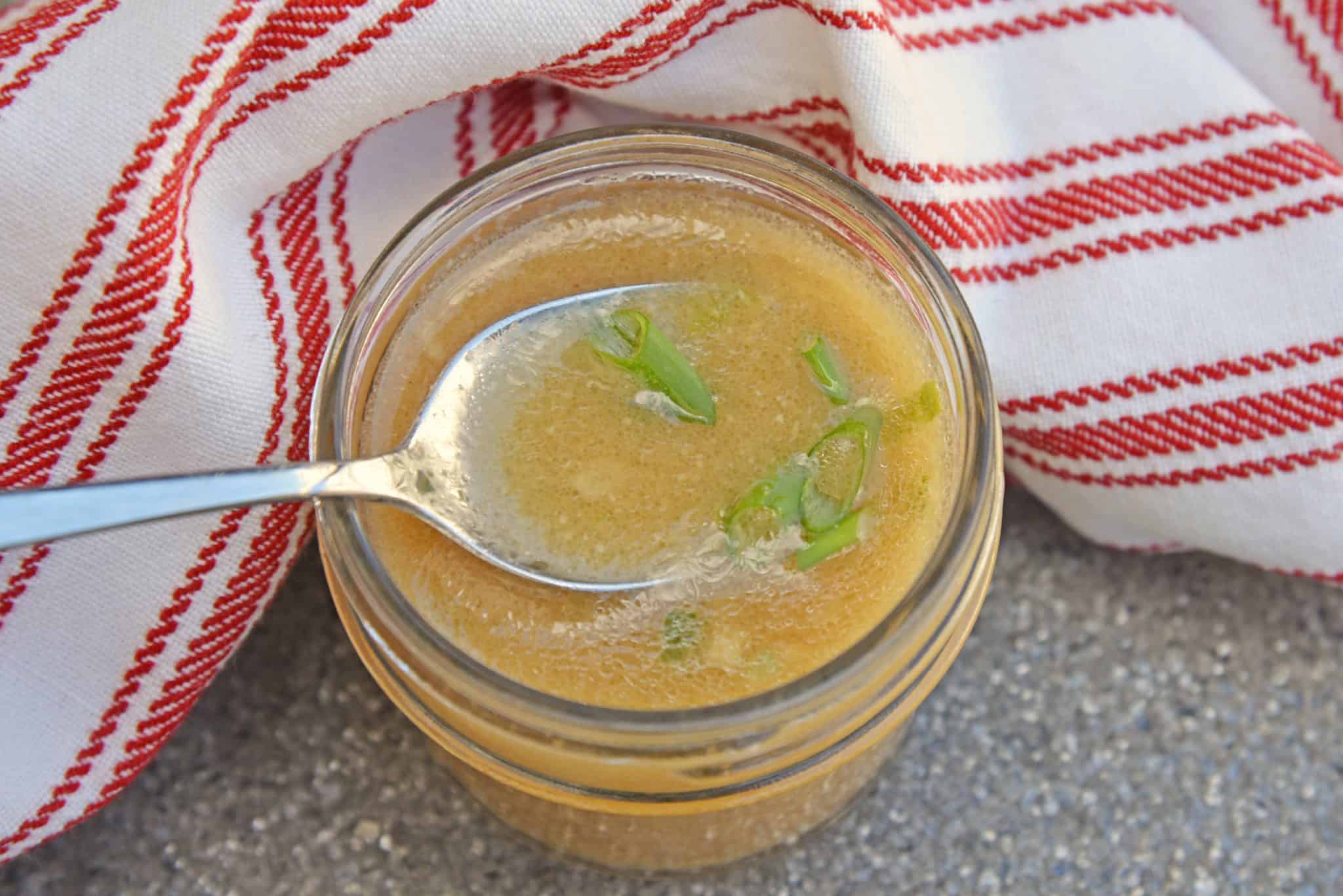 Sweet Miso Ginger Dressing is an easy Japanese ginger dressing. Now you can make your favorite miso ginger dressing at home with a handful of ingredients! #misogingerdressing #gingersaladdressing www.savoryexperiments.com