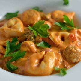 Creamy Tortellini and Sausage Soup