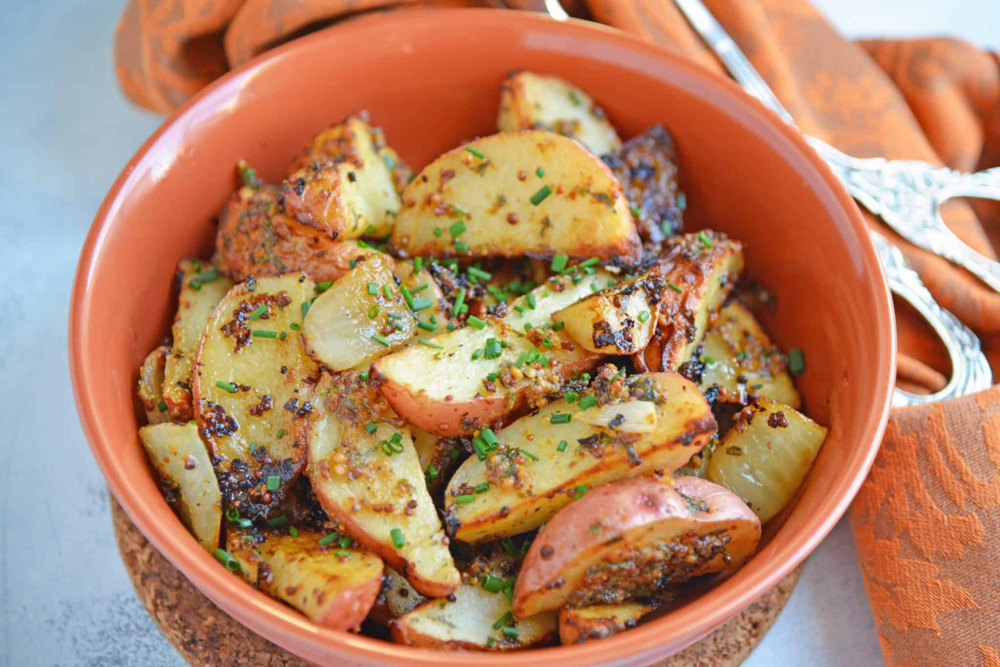 The Best Lemon Dijon Roasted Purple Potatoes Recipe