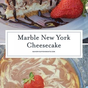 Marble New York Cheesecake for Pinterest