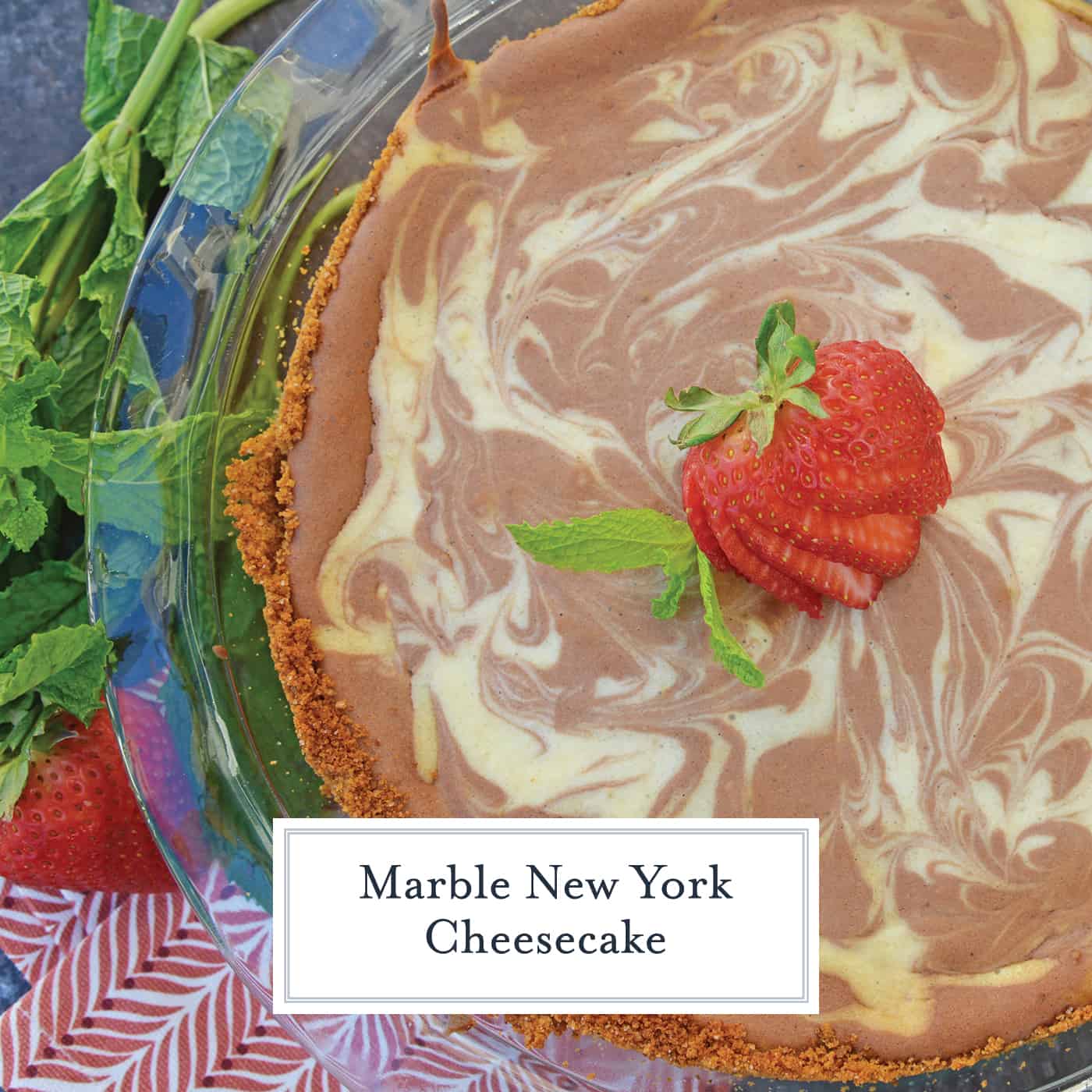 Marble New York Cheesecake is one of the best cheesecake recipes you'll ever come across! This dessert is a thicker but deliciously creamy cheesecake recipe! #newyorkstylecheesecake #bestcheesecakerecipes www.savoryexperiments.com