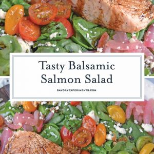 Balsamic Salmon Salad for Pinterest