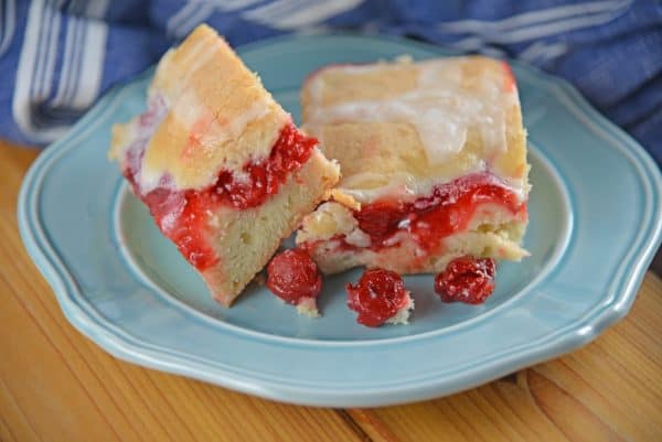 Cherry Pie Bars Cherry Pie Bars are the perfect summer dessert for BBQ's, potlucks and parties! Easy to make, easy to transport and easy to devour!