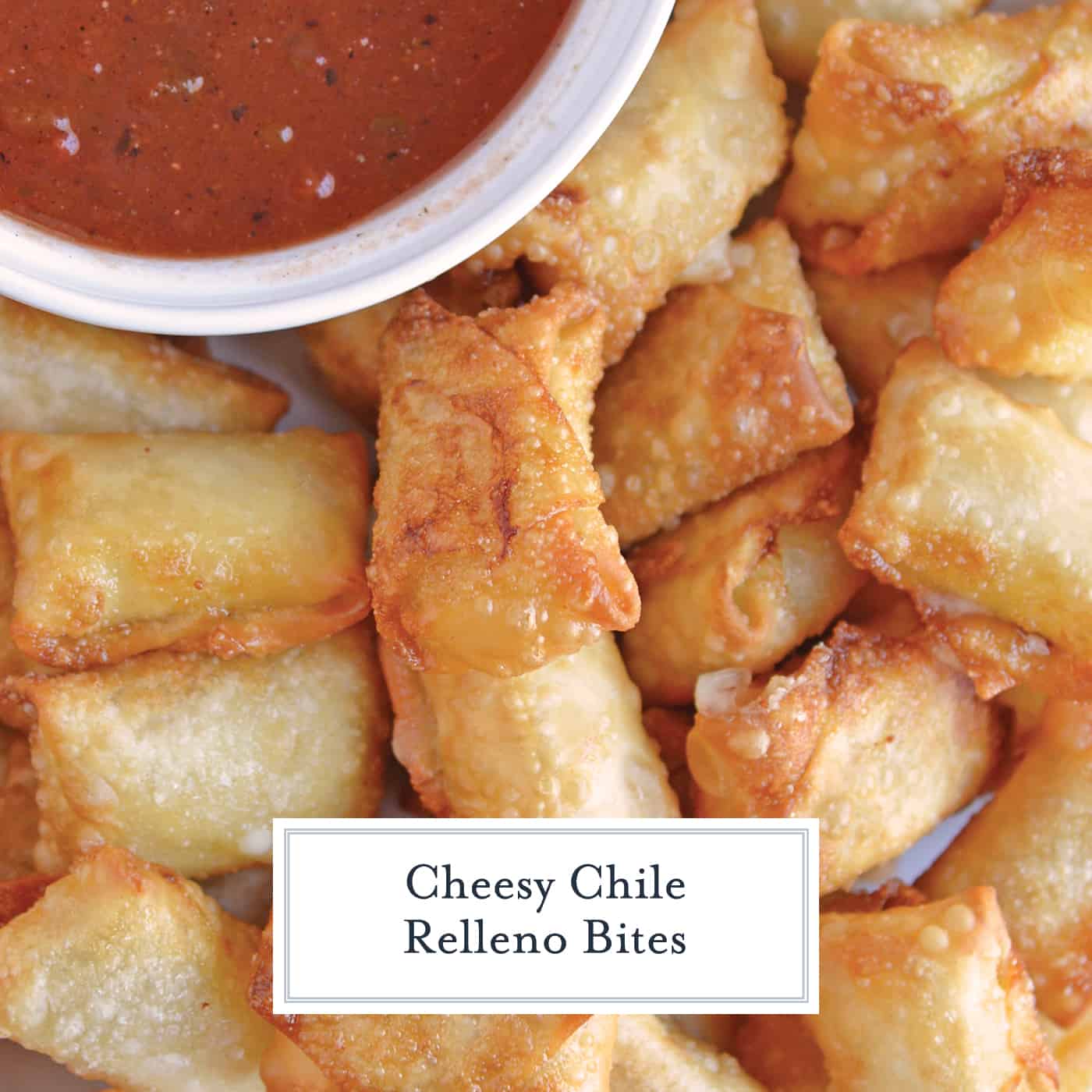 Chile Relleno Bites are a quick hack for making bite sized chile rellenos as an appetizer. Make ahead until you are ready to serve! #chilerellenobites www.savoryexperiments.com