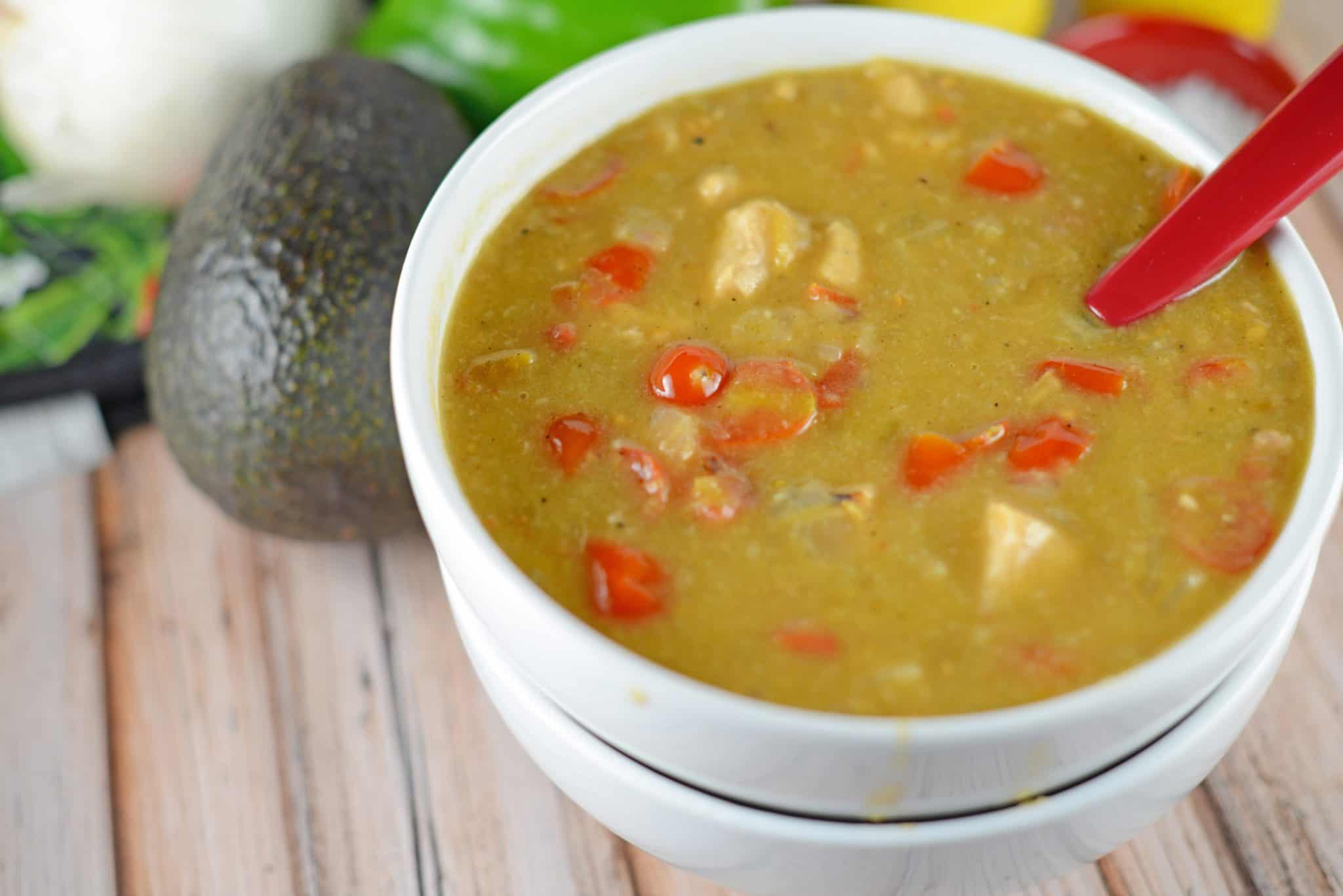 Pork Chili Verde is a wonderful mixture made up of green chilis, tomatoes and spices, best served over giant burritos, eggs, refried beans or in tacos. #porkchilieverde #chiliverderecipe www.savoryexperiments.com